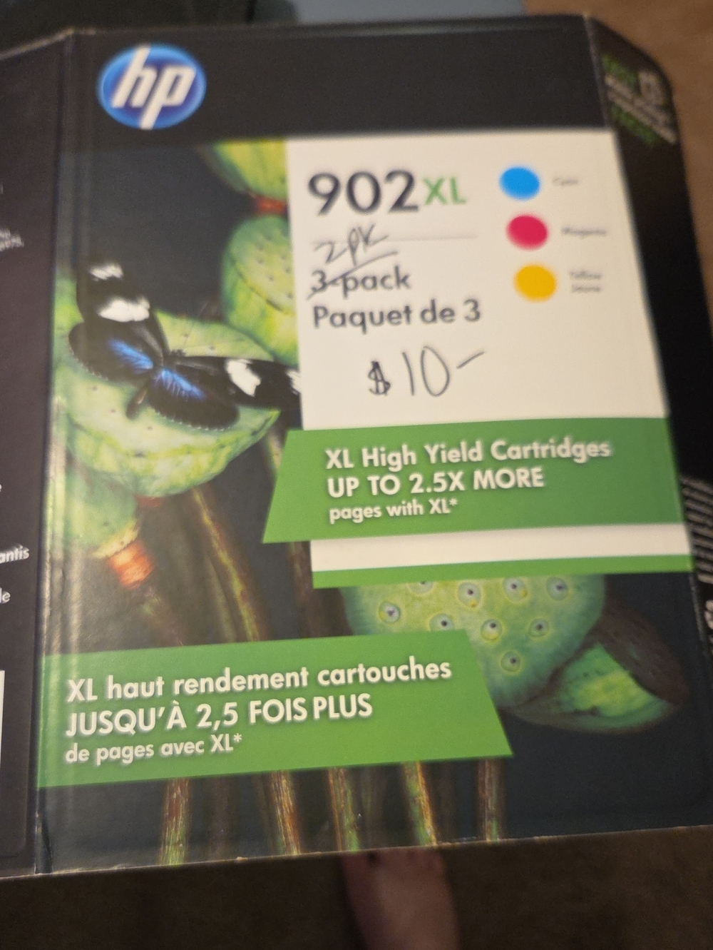HP 902XL Ink 3-Pack in Cyan, Magenta, Yellow